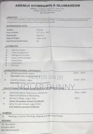 Health Beauty CV