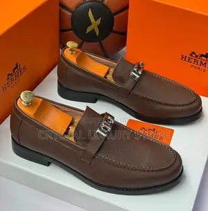 Hermes Quality Luxury Men Genuine Leather Shoe