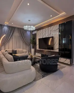 Tv Unit Marble Design and Glass Door