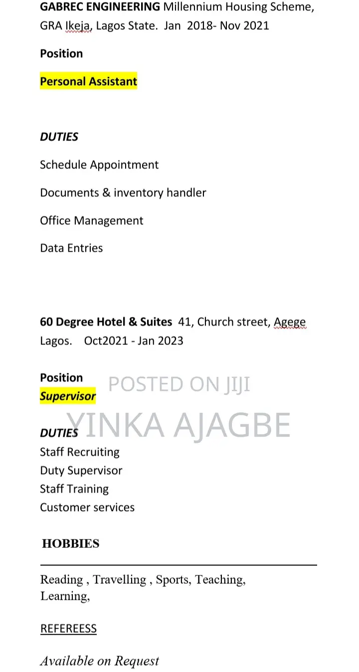 Hotel Supervisor