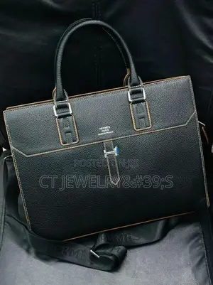 HERMES PARIS Premium Quality Leather Laptop Bags For Men's