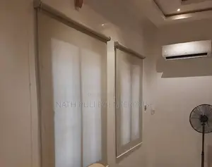 Cream Roller Blinds (Automated Open-Rail/Sunscreen)