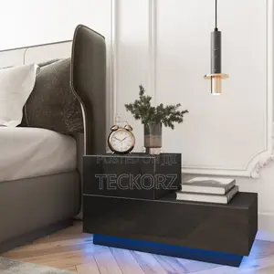 Glossy Night Stand With LED Light