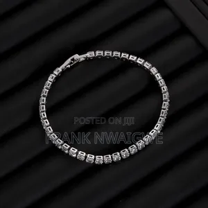 Cubic Zirconia Iced Out Bracelet Chain Gold Silver Blue Pink