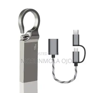 128 GB 2 in 1 Set Metal Usb Flash Drive Adapter Cable