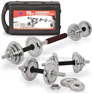 Convertible Pairs of 10kg Dumbbell and Barbell (20kg Total)