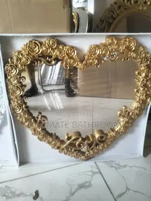 Love  Shape Gold Bathroom Mirror