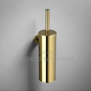 Shinny Gold Wall Hung Toilet Brush