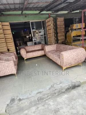 Set of Seven Seaters Padded Sofa.