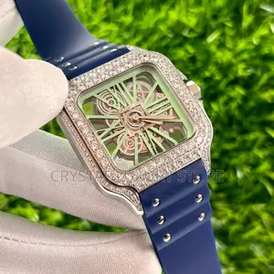 Cartier Quality Luxury Men Genuine Leather Wristwatch