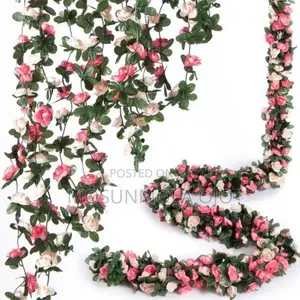 6pcs 66FT Flower Garland, Artificial Rose Vine Flowers