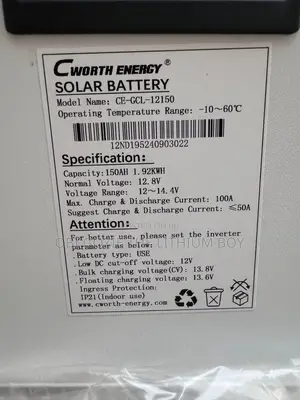 Best Solar Salesman. 1.92kwh-12.8v Cworth Energy