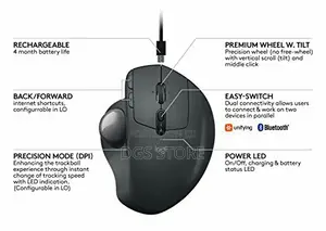 Logitech Mx ERGO Wireless Trackball Mouse