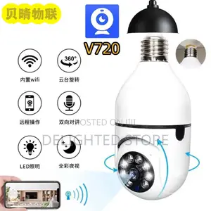 360 Degree Panoramic Wireless Auto Tracking Bulb Wifi Camera