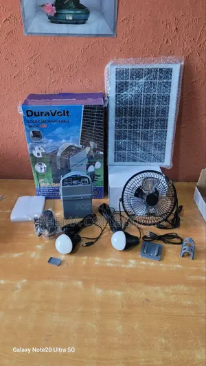 5in1 Duravolt Solar Rechargeable Panel With Fan