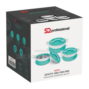 Sq Pf., Milton Zenith Insulated Hot Pot Set 3pc Black/White