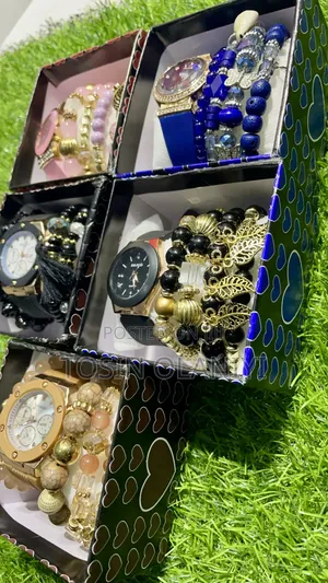 Fashion Wrist Watch and Beads Set