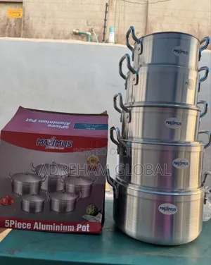 5pc Maximus Quality Aluminium Pot Size 20,22,24,26 28cm