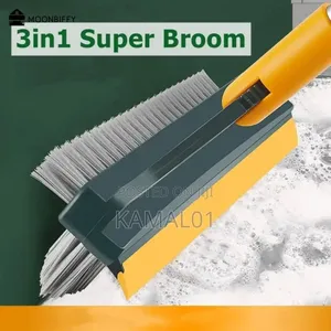 3 in 1 Bathroom Cleaning Brush, Wiper Tiles Cleaning Brush