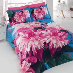 Maxstyle 3d Satin Peony Double Duvet Cover Set