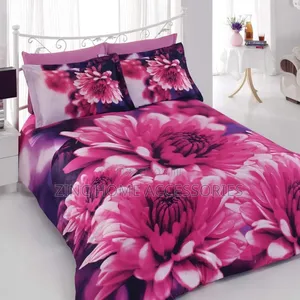 Maxstyle 3d Satin Duvet Cover Set Double Chrysanthemum