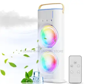 Home Travel Portable Dual Mist Humidifier Rechargeable Fan