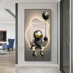Nordic Wall Art Space Astronaut With Balloon