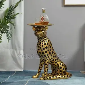 Leopard Statue Large Coffee Table Decor,