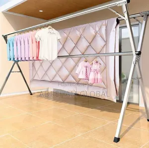 Telescopic Cloth Drying Hanger, Foldable With Ligh Weight