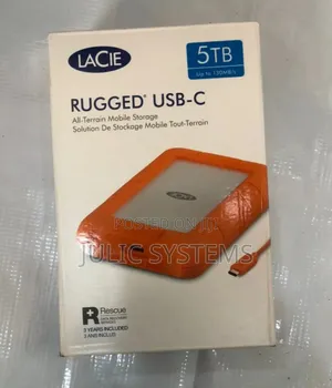 Lacie 5TB Rugged USB-C 3.2 Gen 1 External Hard Drive