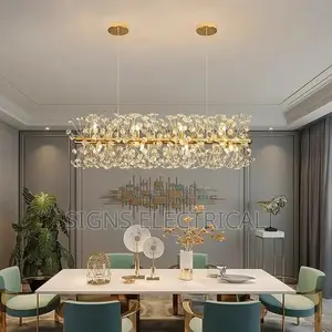 Luxury Dandelion Crystal Pendant Lights Villa Living