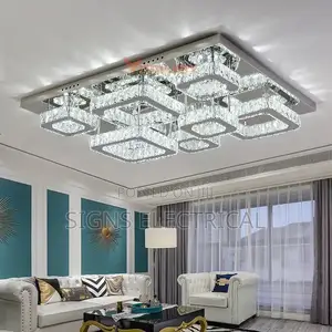 Luxury Square Crystal Lighting Plafonnier Chandelier