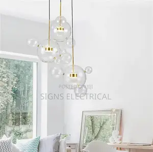 Clear Glass LED Chandelier L