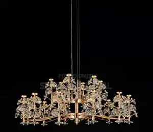 Modern Long Rectangle Crystal Chandelier