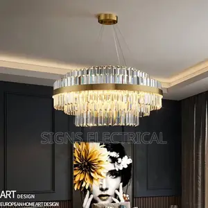 Modern LED Ceiling Chandelier Round Dimmable