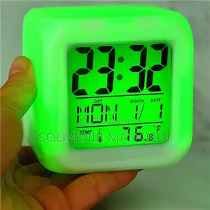 Multifunctional 7 Colour Changing Led Digital Alarm Clock