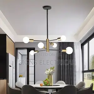 Modern Nordic Sputnik Black Chandeliers LED Lamp