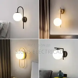 Nordic Home Decoration Lamp White Glass Ball Metal Wall