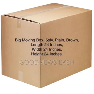 Big Moving Box, Length 23”/ Width 16”/ Height 16”, 5ply,