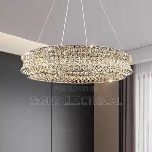Luxury Crystal Chandelier Duplex Villa Living