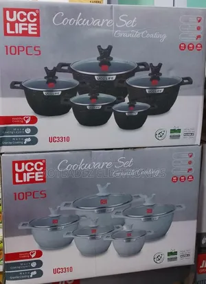 UCC LIFE 10pcs High Quality Granite Coating Cookware Set