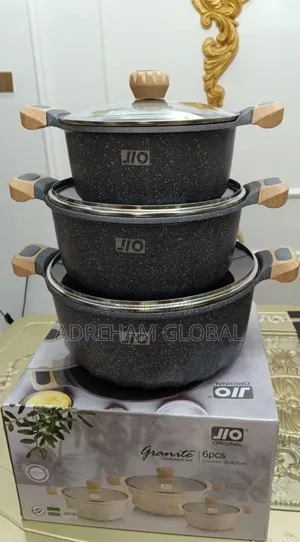 Healthy 6pcs Premium Jio Marble Nonstick Pot 32/28/24cm