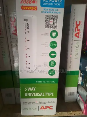Apc Surge Protector Extension 5 Way 2 Usb