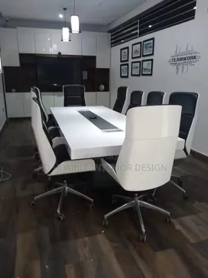 White Office Chair and Table