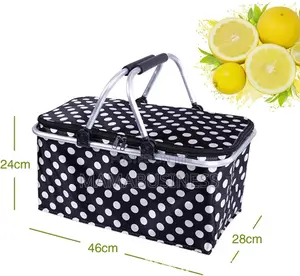 Foldable Shopping Basket Large Picnic Basket - 30l