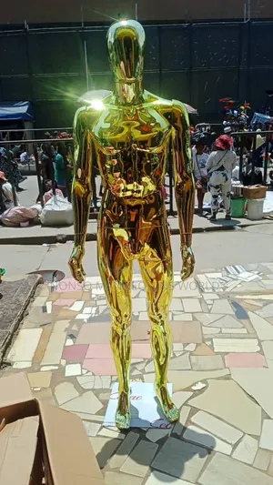 Medium Size Gold Chrome Male Mannequin