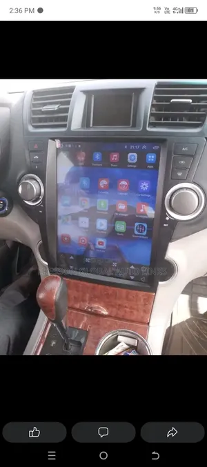 Highlander 2008 To 2012 Tesla Android Screen With Camera