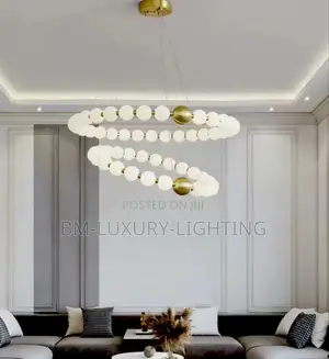 800mm Round White Balls Simple Nordic Chandelier