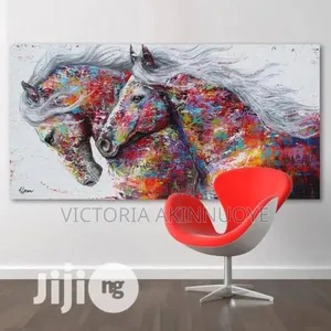 Horse Design Decorative Wall Canvas Frame