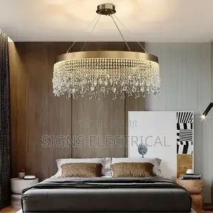 LED Clear Crystal Ceiling Chandeliers Luxury Living Dining